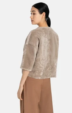 Leather Jackets<WERNER CHRIST Gitta: Reversible Jacket With Reduced-Length Stone