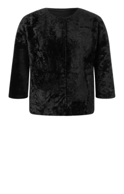 Leather Jackets<WERNER CHRIST Gitta: Reversible Jacket With Reduced-Length Black