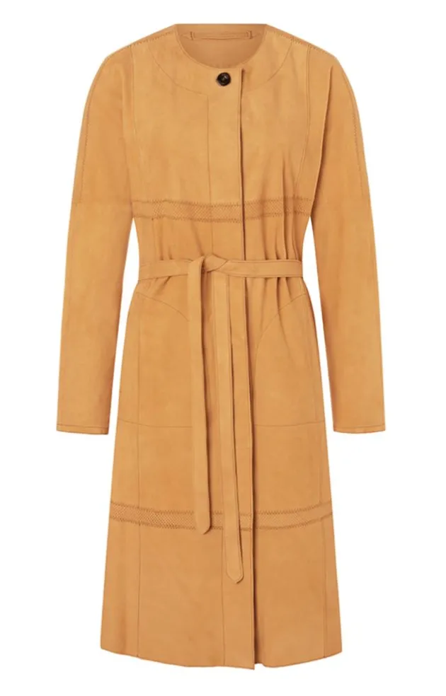 Leather Jackets<WERNER CHRIST Guiliana: Lightweight Coat With Beautiful Det Vanille