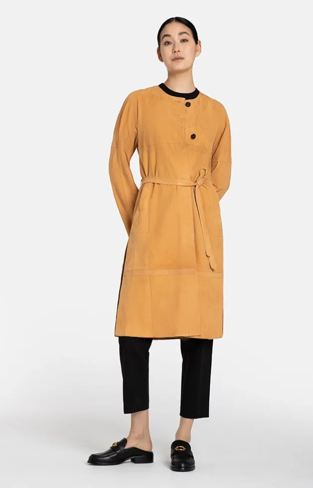 Leather Jackets<WERNER CHRIST Guiliana: Lightweight Coat With Beautiful Det Vanille