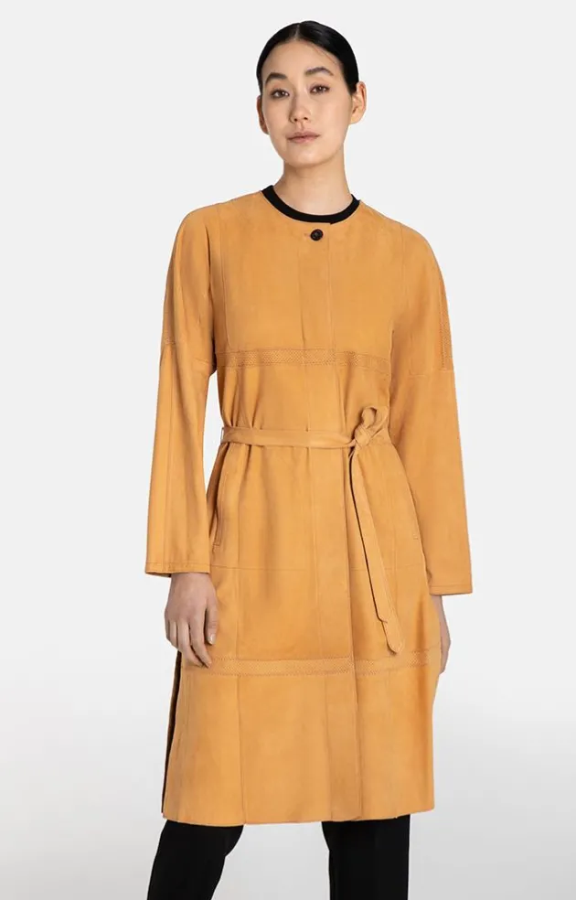 Leather Jackets<WERNER CHRIST Guiliana: Lightweight Coat With Beautiful Det Vanille