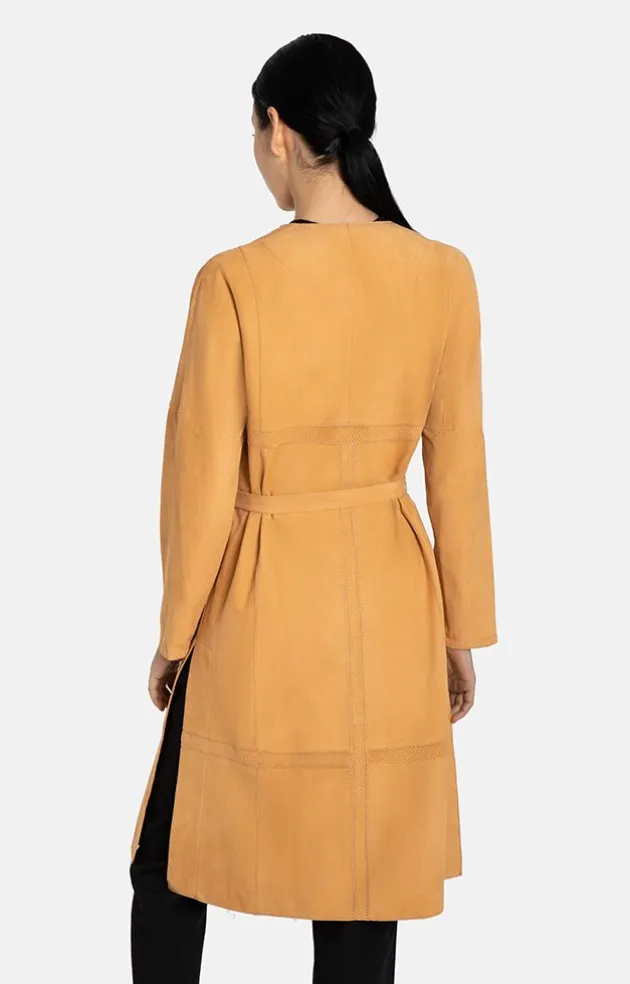 Leather Jackets<WERNER CHRIST Guiliana: Lightweight Coat With Beautiful Det Vanille