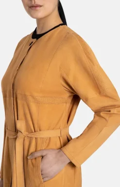 Leather Jackets<WERNER CHRIST Guiliana: Lightweight Coat With Beautiful Det Vanille