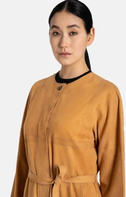 Leather Jackets<WERNER CHRIST Guiliana: Lightweight Coat With Beautiful Det Vanille