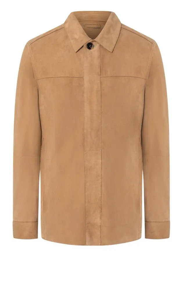 Leather Jackets<WERNER CHRIST Hakim: Light Leather Overshirt Natur