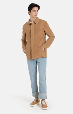 Leather Jackets<WERNER CHRIST Hakim: Light Leather Overshirt Natur