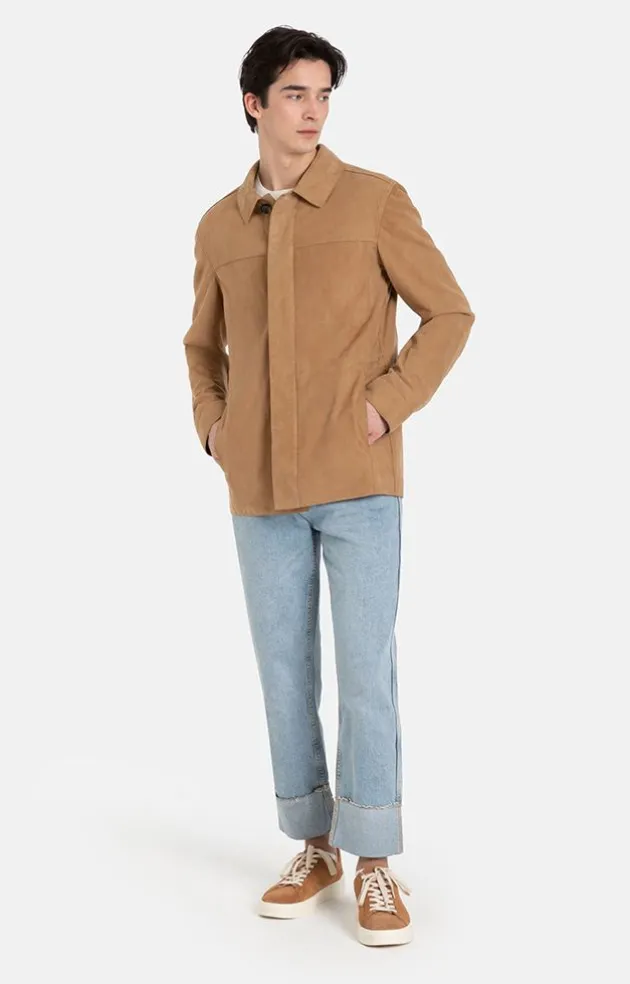 Leather Jackets<WERNER CHRIST Hakim: Light Leather Overshirt Natur