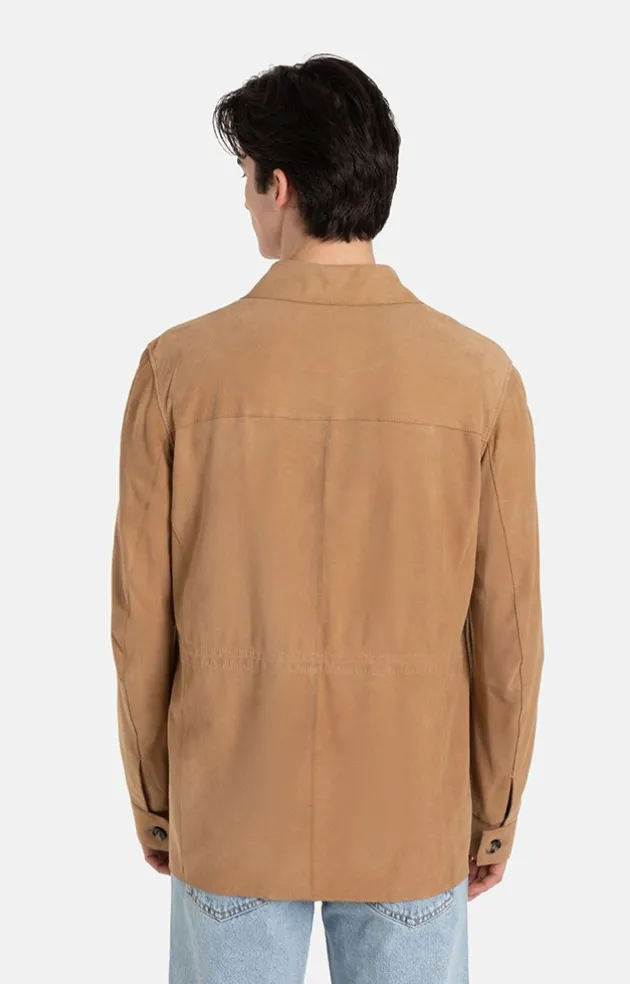 Leather Jackets<WERNER CHRIST Hakim: Light Leather Overshirt Natur