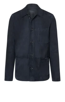 Leather Jackets<WERNER CHRIST Hans: Ultralight Shirt Jacket Navy