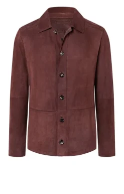 Leather Jackets<WERNER CHRIST Henning: Light Shirt Crafted From Goatskin Su Bordeaux