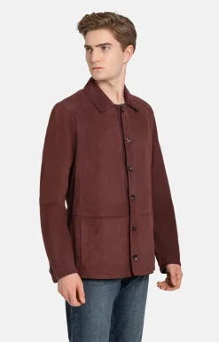 Leather Jackets<WERNER CHRIST Henning: Light Shirt Crafted From Goatskin Su Bordeaux