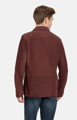Leather Jackets<WERNER CHRIST Henning: Light Shirt Crafted From Goatskin Su Bordeaux