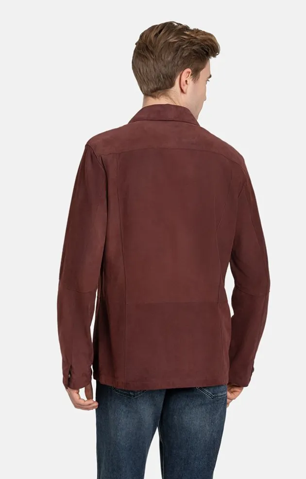 Leather Jackets<WERNER CHRIST Henning: Light Shirt Crafted From Goatskin Su Bordeaux