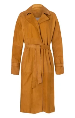 Leather Jackets<WERNER CHRIST Ilona: Oversized Coat Reinterpreted Cognac