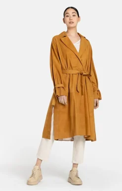 Leather Jackets<WERNER CHRIST Ilona: Oversized Coat Reinterpreted Cognac