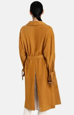 Leather Jackets<WERNER CHRIST Ilona: Oversized Coat Reinterpreted Cognac