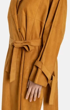 Leather Jackets<WERNER CHRIST Ilona: Oversized Coat Reinterpreted Cognac