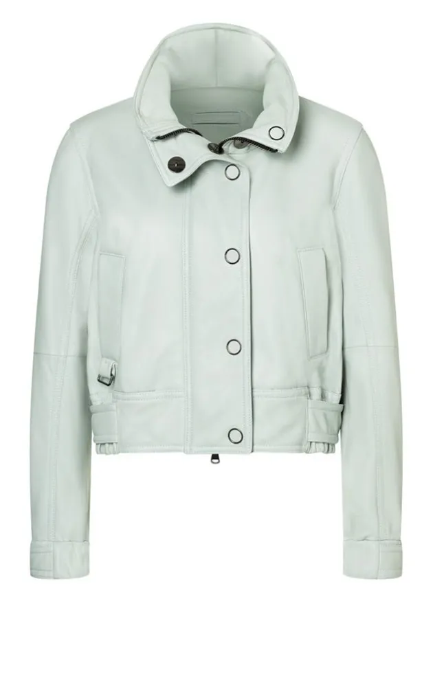 Leather Jackets<WERNER CHRIST Isabella: Biker With Fancy Details Frozen Blue