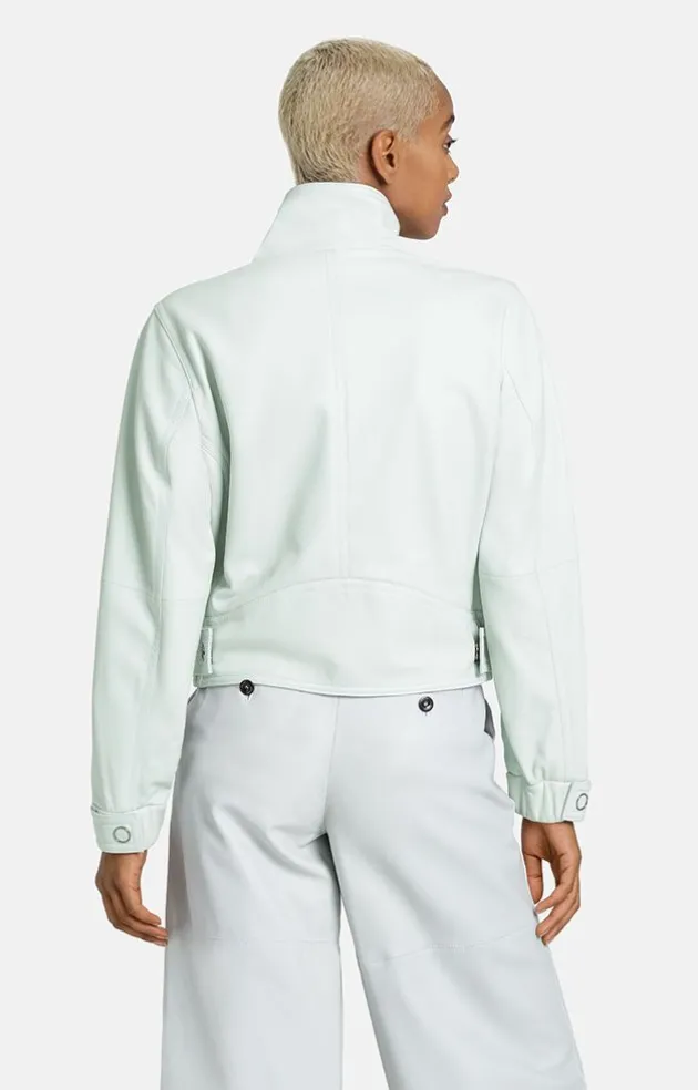 Leather Jackets<WERNER CHRIST Isabella: Biker With Fancy Details Frozen Blue