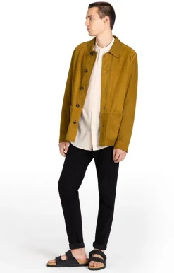 Leather Jackets<WERNER CHRIST Jannis: Light Overshirt With Details Ocker