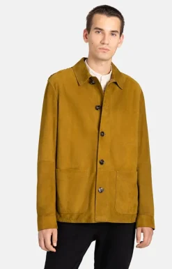 Leather Jackets<WERNER CHRIST Jannis: Light Overshirt With Details Ocker