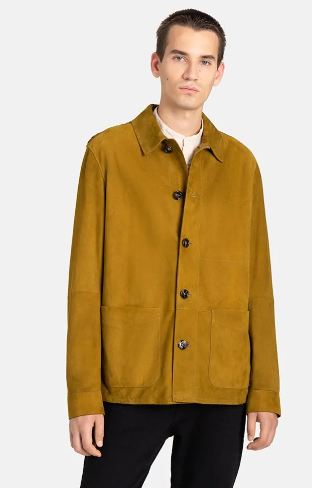 Leather Jackets<WERNER CHRIST Jannis: Light Overshirt With Details Ocker