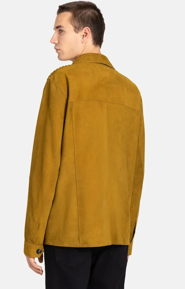 Leather Jackets<WERNER CHRIST Jannis: Light Overshirt With Details Ocker