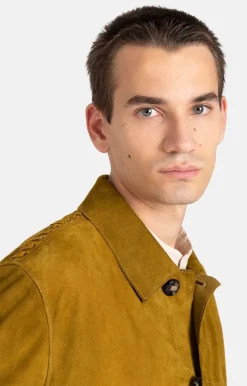 Leather Jackets<WERNER CHRIST Jannis: Light Overshirt With Details Ocker
