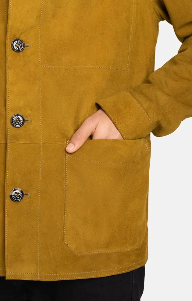 Leather Jackets<WERNER CHRIST Jannis: Light Overshirt With Details Ocker