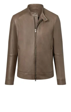 Leather Jackets<WERNER CHRIST Javier: Clean Biker Style With Detailed Stitc Chocolate