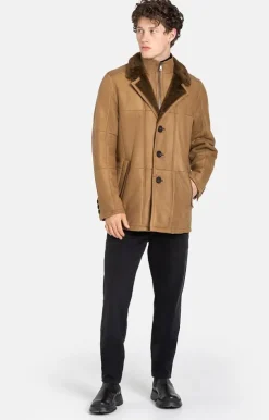 Lambskin Jackets<WERNER CHRIST Johannes F: Classic Blazer Coat Cognac