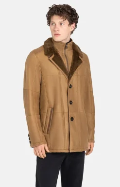 Lambskin Jackets<WERNER CHRIST Johannes F: Classic Blazer Coat Cognac