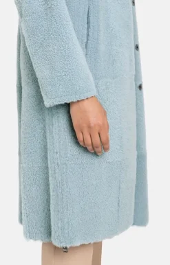 Lambskin Jackets<WERNER CHRIST Lale: Figure-Hugging, Light Lapel Coat Sky Blue