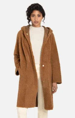 Lambskin Jackets<WERNER CHRIST Leona: Classic Coat With Hood Caramel