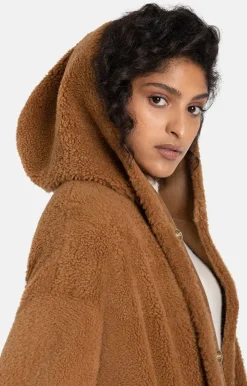 Lambskin Jackets<WERNER CHRIST Leona: Classic Coat With Hood Caramel