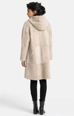 Lambskin Jackets<WERNER CHRIST Leona: Classic Coat With Hood Stone