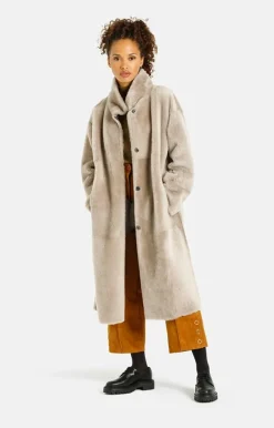 Lambskin Jackets<WERNER CHRIST Madita Cw:Reversible Slighly Oversized Coat Stone