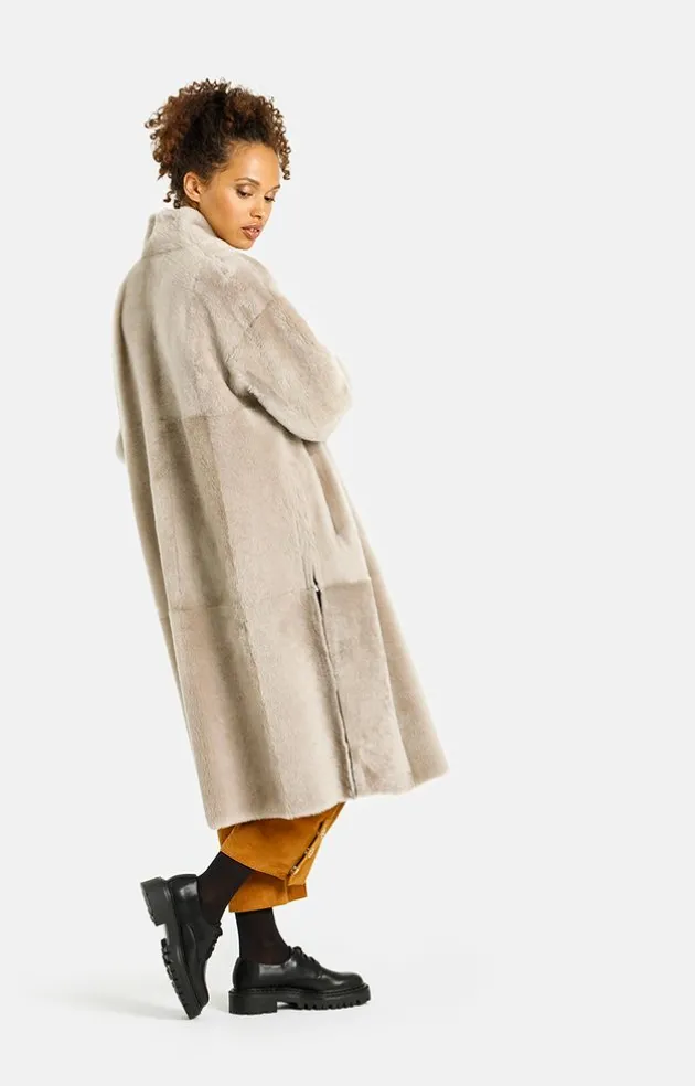 Lambskin Jackets<WERNER CHRIST Madita Cw:Reversible Slighly Oversized Coat Stone