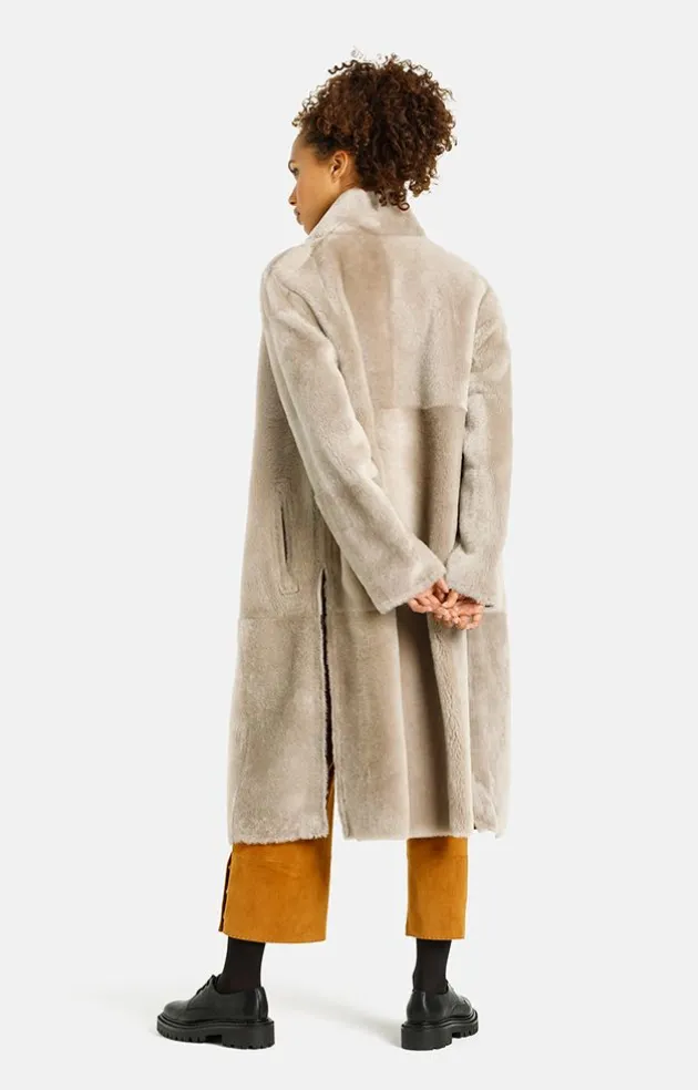 Lambskin Jackets<WERNER CHRIST Madita Cw:Reversible Slighly Oversized Coat Stone
