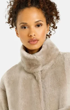 Lambskin Jackets<WERNER CHRIST Madita Cw:Reversible Slighly Oversized Coat Stone