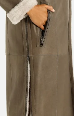 Lambskin Jackets<WERNER CHRIST Madita Cw:Reversible Slighly Oversized Coat Stone