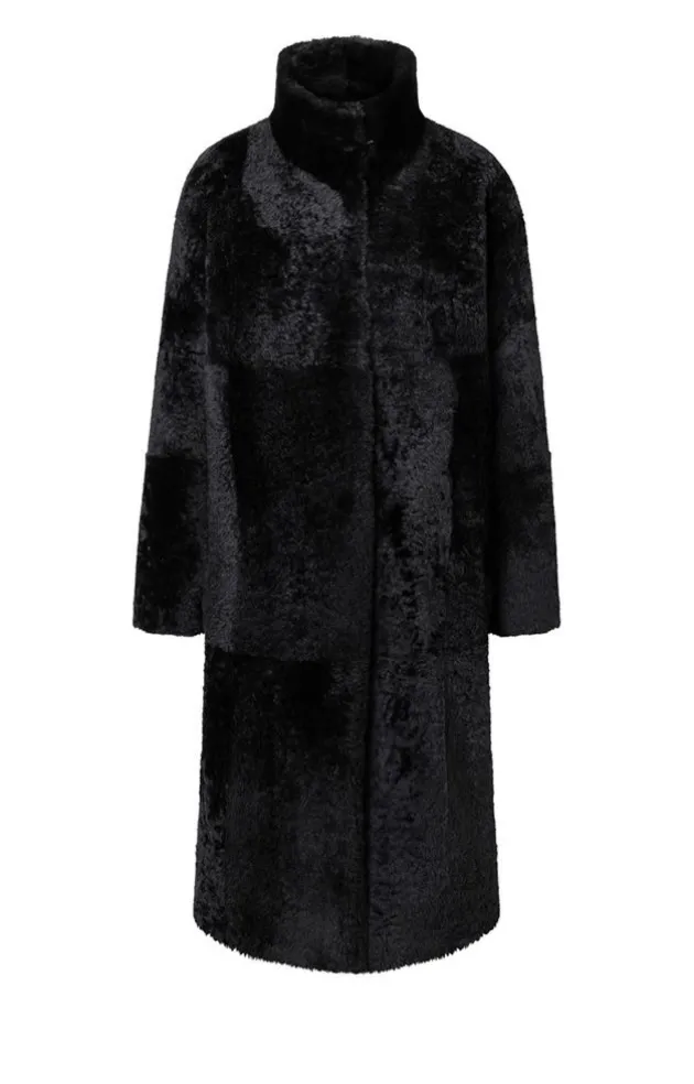 Lambskin Jackets<WERNER CHRIST Madita Cw:Reversible Slighly Oversized Coat Black