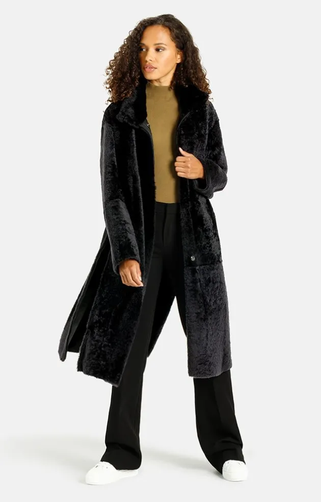 Lambskin Jackets<WERNER CHRIST Madita Cw:Reversible Slighly Oversized Coat Black