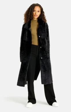 Lambskin Jackets<WERNER CHRIST Madita Cw:Reversible Slighly Oversized Coat Black