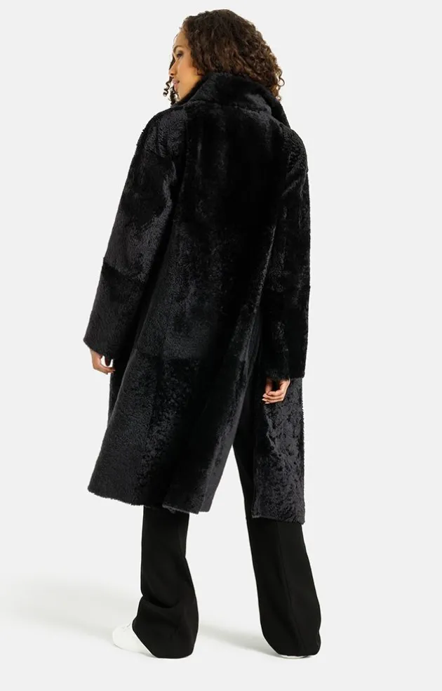 Lambskin Jackets<WERNER CHRIST Madita Cw:Reversible Slighly Oversized Coat Black