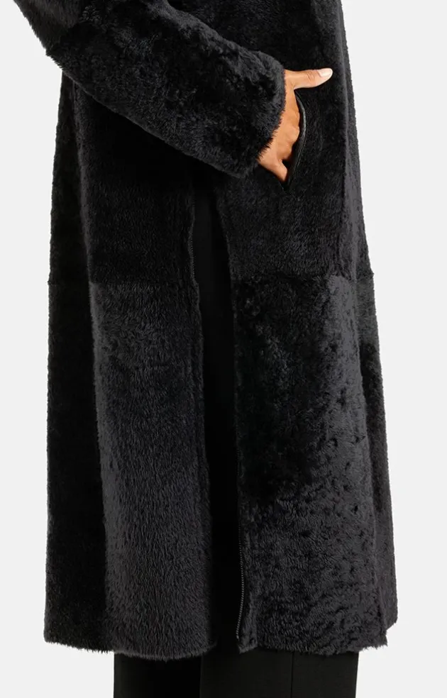 Lambskin Jackets<WERNER CHRIST Madita Cw:Reversible Slighly Oversized Coat Black