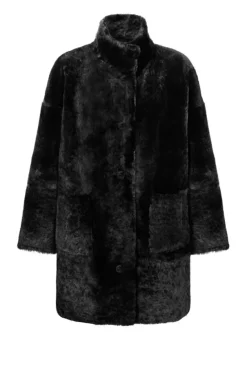 Lambskin Jackets<WERNER CHRIST Magdalena: Classic, Reversible Short Coa Black