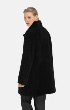 Lambskin Jackets<WERNER CHRIST Magdalena: Classic, Reversible Short Coa Black