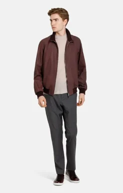 Leather Jackets<WERNER CHRIST Magnus: Light Blouson With Knitted Details Bordeaux