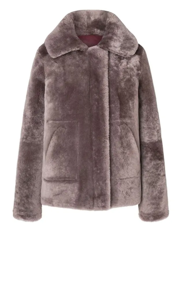 Lambskin Jackets<WERNER CHRIST Maike: Shorter, Reversible Lambskin Jacket Lilac